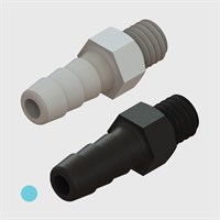 10-32 UNF x 1/8" Multi-Barb Thread to Tube Straights - Various Materials