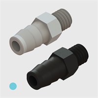 10-32 UNF x .170" Multi-Barb Thread to Tube Straights - Various Materials