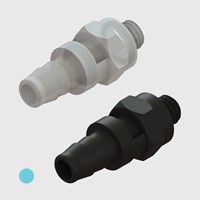 .170" Multi-Barb Thread to Tube Swivel Straights cw Undercut O-ring Seal - Various Materials