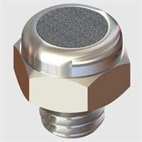 M5 Short Body Style 316L Stainless Steel Silencer, 316L Stainless Steel Wire Element