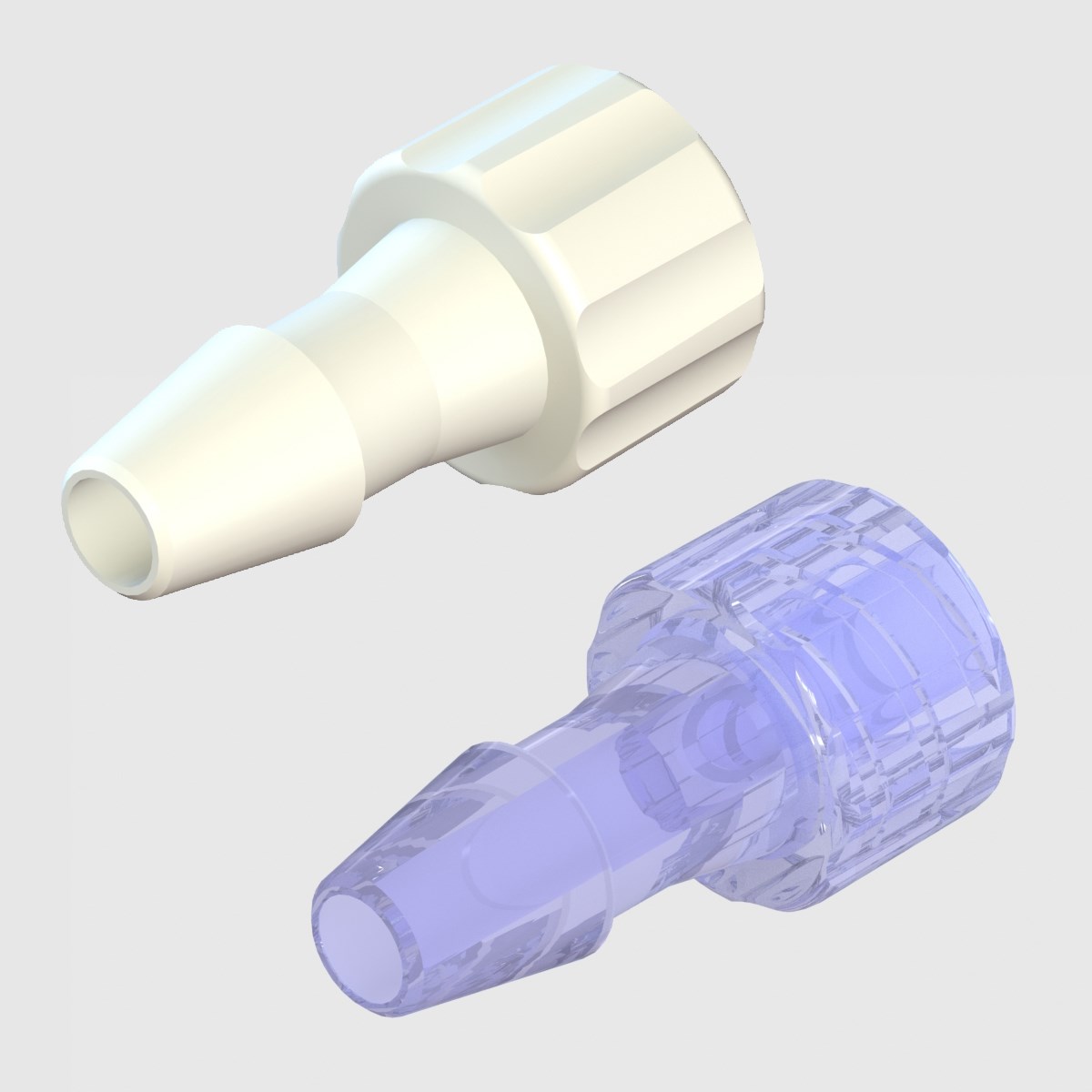 Male Luer Locks to 3/16" Barb Various Materials Available